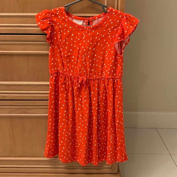 Wonderkids Vibrant Red Dress with White Hearts - Picture 1 of 5